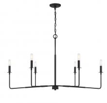 Savoy House Canada 1-2221-6-89 - Salerno 6-Light Chandelier in 
Matte Black