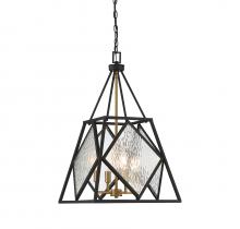 Savoy House Canada 7-5402-4-79 - Capella 4-Light Pendant in English Bronze and Warm Brass