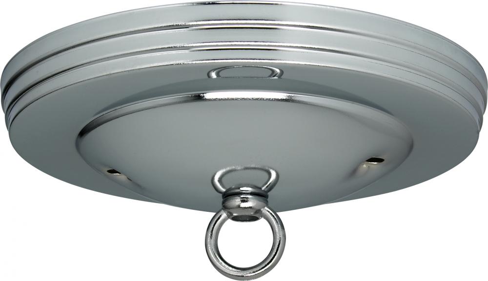 Standard Canopy Kit; Chrome Finish; 5" Diameter; 7/16" Center Hole; 2-8/32 Bar Holes;