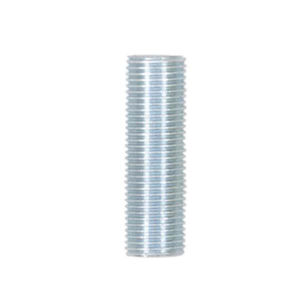 1/8 IP Steel Nipple; Zinc Plated; 2" Length; 3/8" Wide