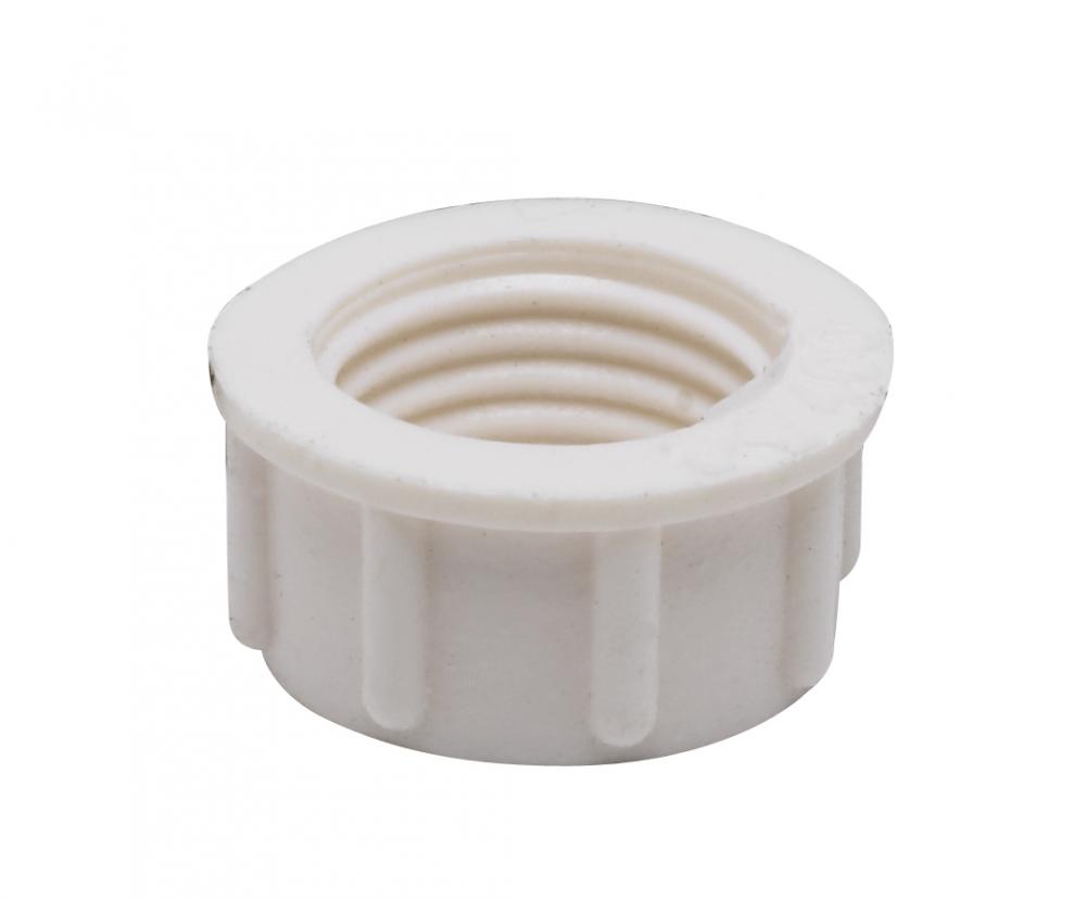 Plastic Bushing; 1/8 IP Female; White Finish