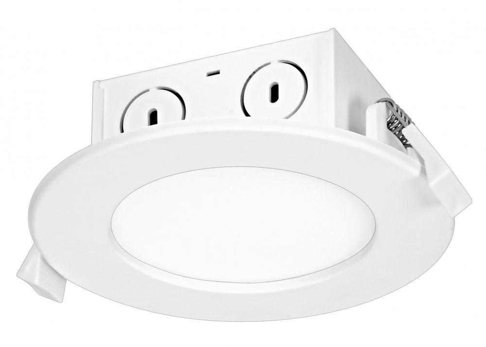 8.5 watt LED Direct Wire Downlight; Edge-lit; 4 inch; 3000K; 120 volt; Dimmable