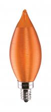 Satco Products Inc. S11305 - 2 Watt CA11 LED; Satin Spun Amber; Candelabra base; 2100K; 120 Volt; Carded