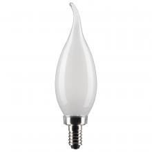 Satco Products Inc. S21301 - 4 Watt CA10 LED Filament; Frost; Candelabra base; 90 CRI; 3000K; 120 Volt
