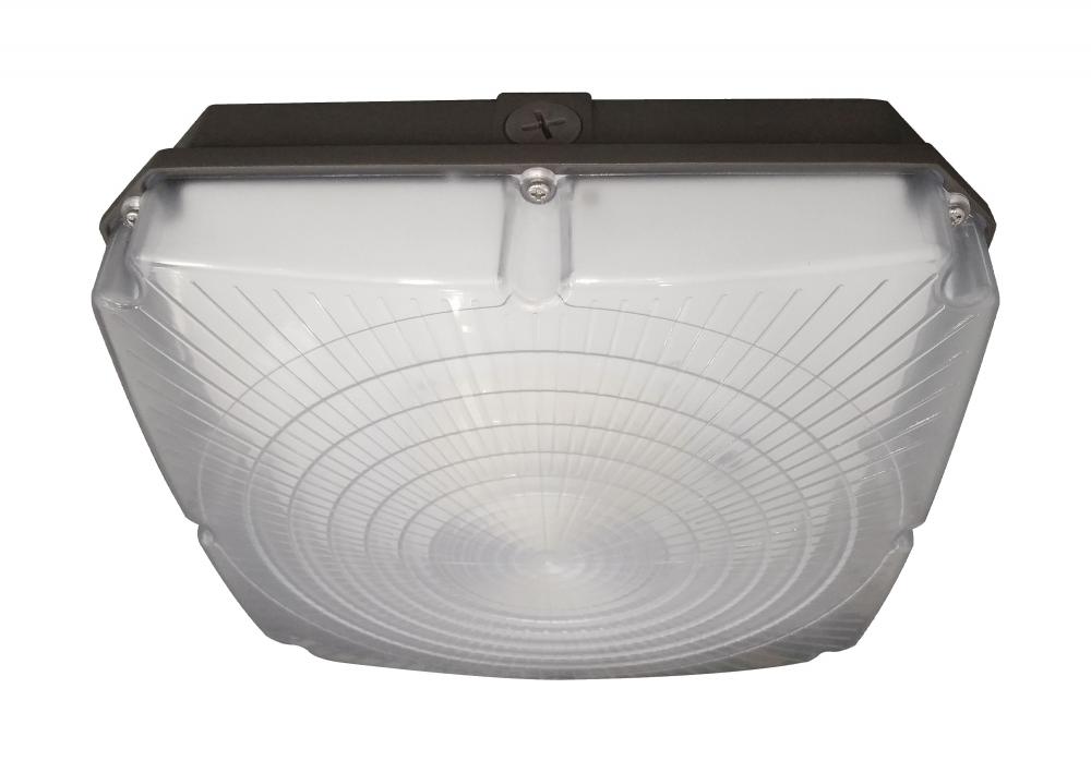 LED Canopy Light - 28W - 5000K - Bronze Finish - 120-277V