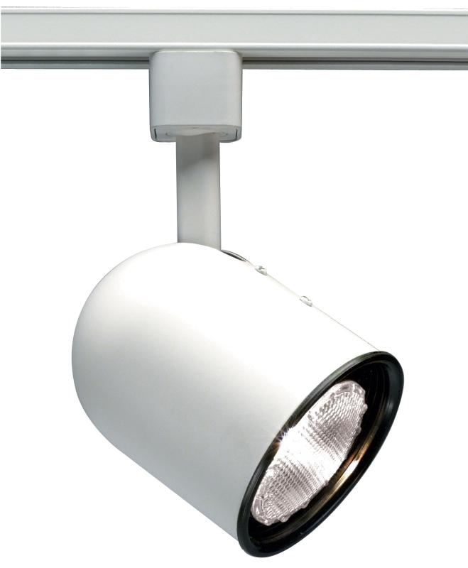 1 Light - PAR30 - Track Head - Short Bullet Cylinder - White Finish