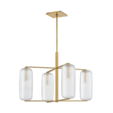 Hudson Valley 3474-AGB - 4 LIGHT CHANDELIER