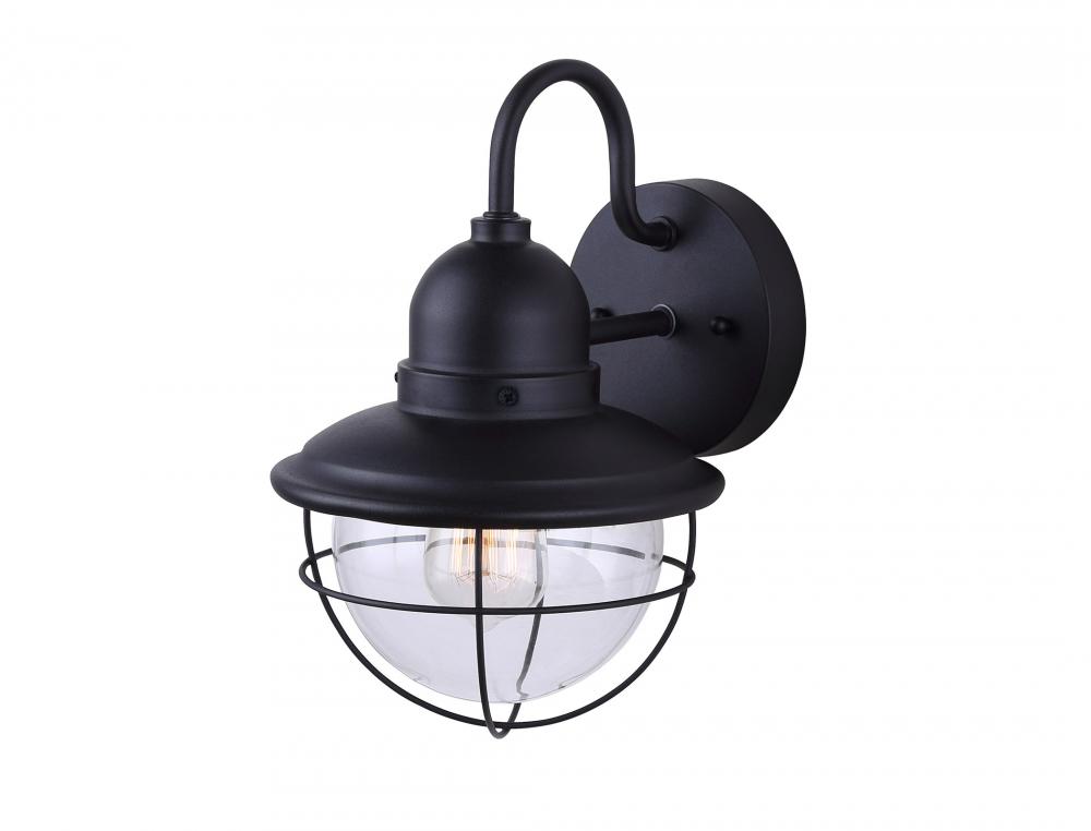 Lohan 1 Light Outdoor Lantern, Black Finish