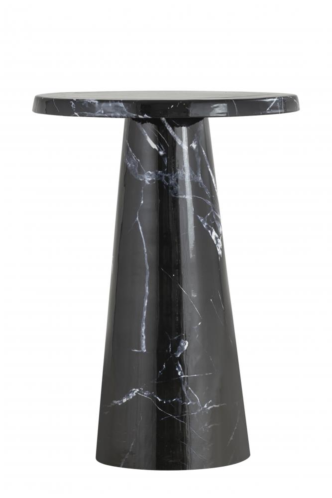 Ajay Black Painted Granite Finish Finished Side Table