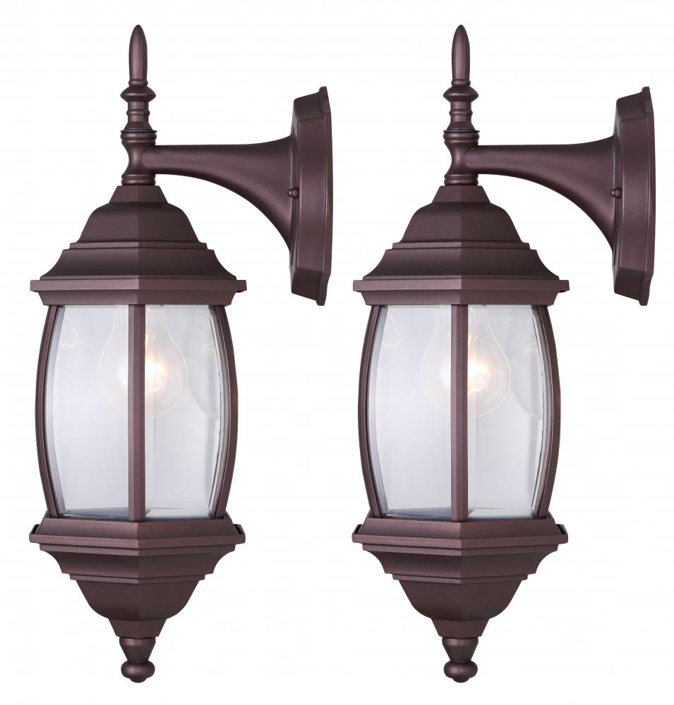 Outdoor 1 Light Outdoor Lantern, Bronze Finish