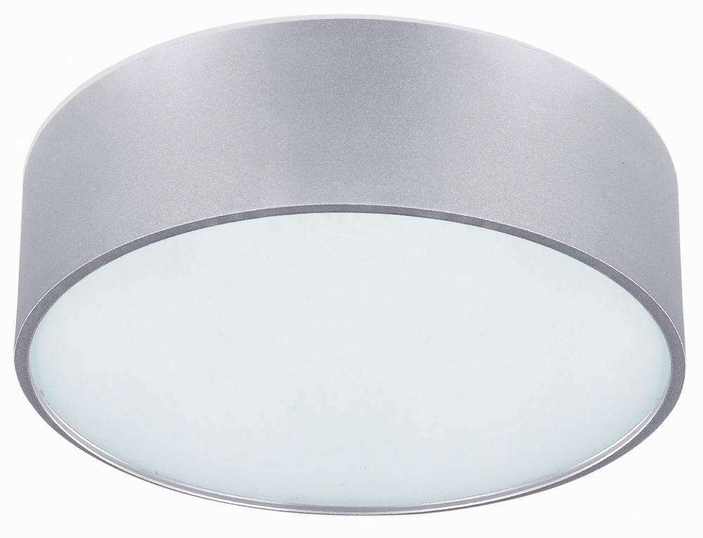 Dexter, 2 Lt Flush Mount, Frosted Glass Diffuser, 60W Type A, 13 3/4" W x 6 1/4" H