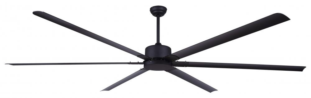 96" Black Industrial Fan with Downrod Mount