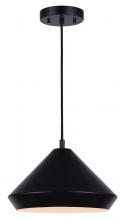 Canarm IPL1020A13BK - Byck 1 Light Pendant, Black Finish