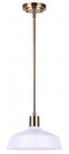 Canarm IPL1055A01GDW - Bellow 1 Light Pendant, White Finish