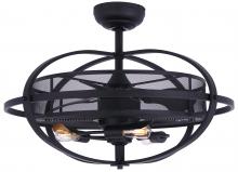 Canarm CF24CYR3BK - CFan 24inch, CYRA MBK, 3 Aluminum MBK Color Blades, Downrod Mount, Remote Control Included