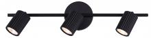 Canarm IT1119A03BK10 - REXTON 3 Light 22.5 in. Ceiling/Wall Matte Black Track Light Kit with Matte Black Metal Shade