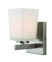 Canarm IVL472A01BN - Hartley, IVL472A01BN, 1 Lt Vanity, Flat Opal Glass, 100W A, Easy Connect, 4 .75" x 8 .5" x 6