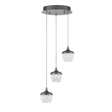 Kendal PF91-3LPA-BKS - ARIKA series 15 Watt Chrome Integrated LED 3-Light Pendant Pan