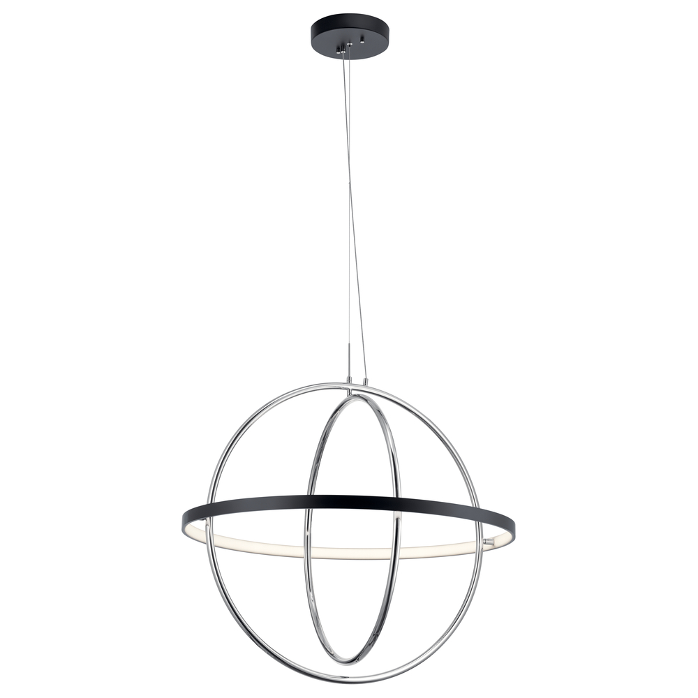 Arvo™ Large LED Orb Chandelier Matte Black