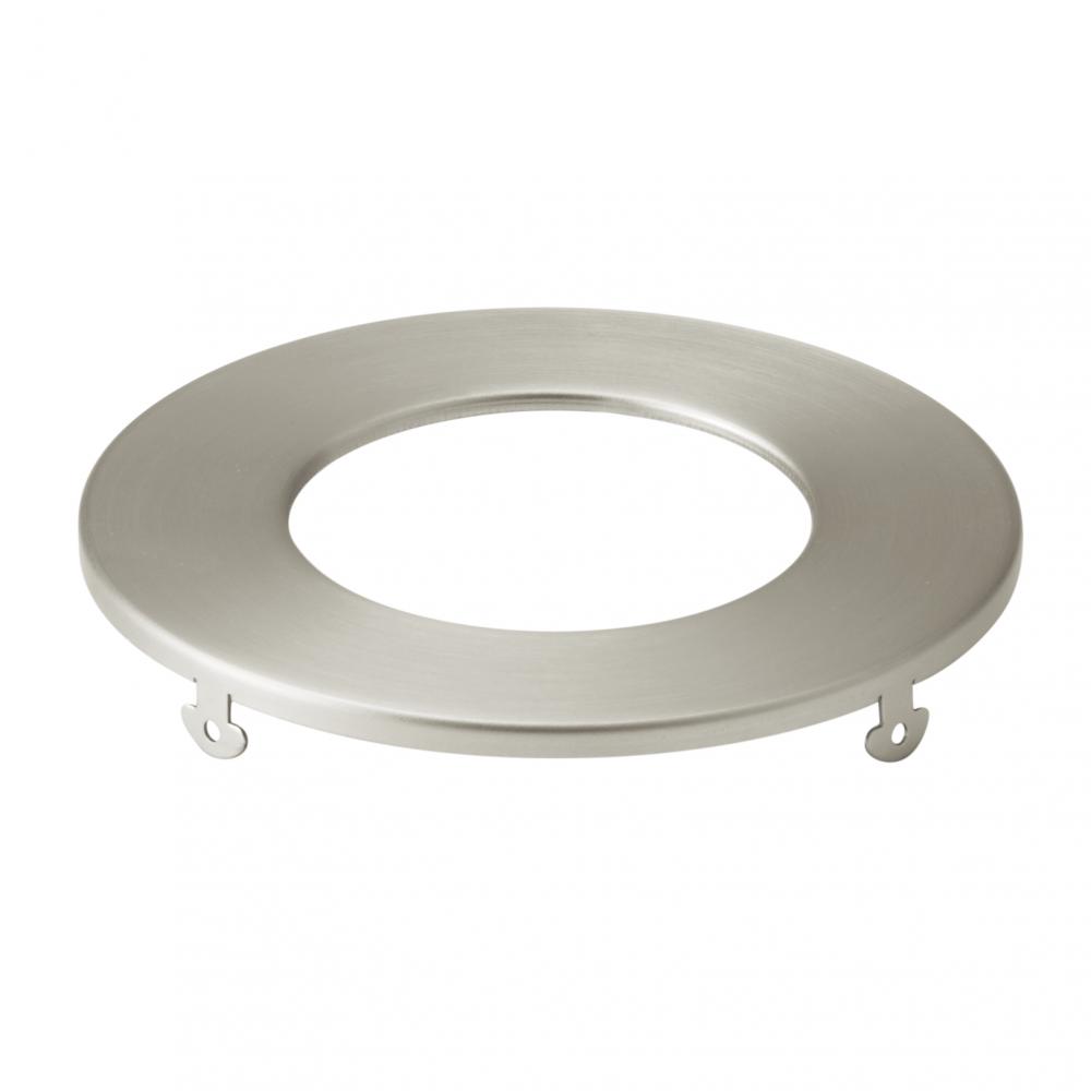 Direct-to-Ceiling Slim Decorative Trim 3 inch Round Brushed Nickel