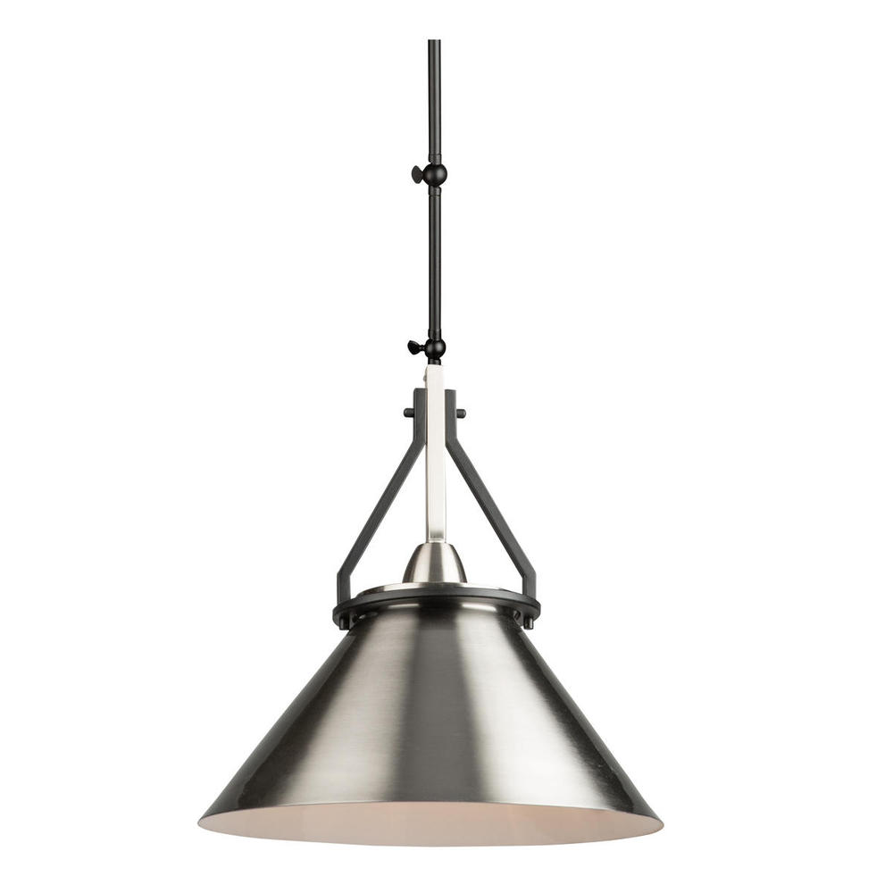 Brydon 1 Light Sconce/Pendant Black and Brushed Nickel