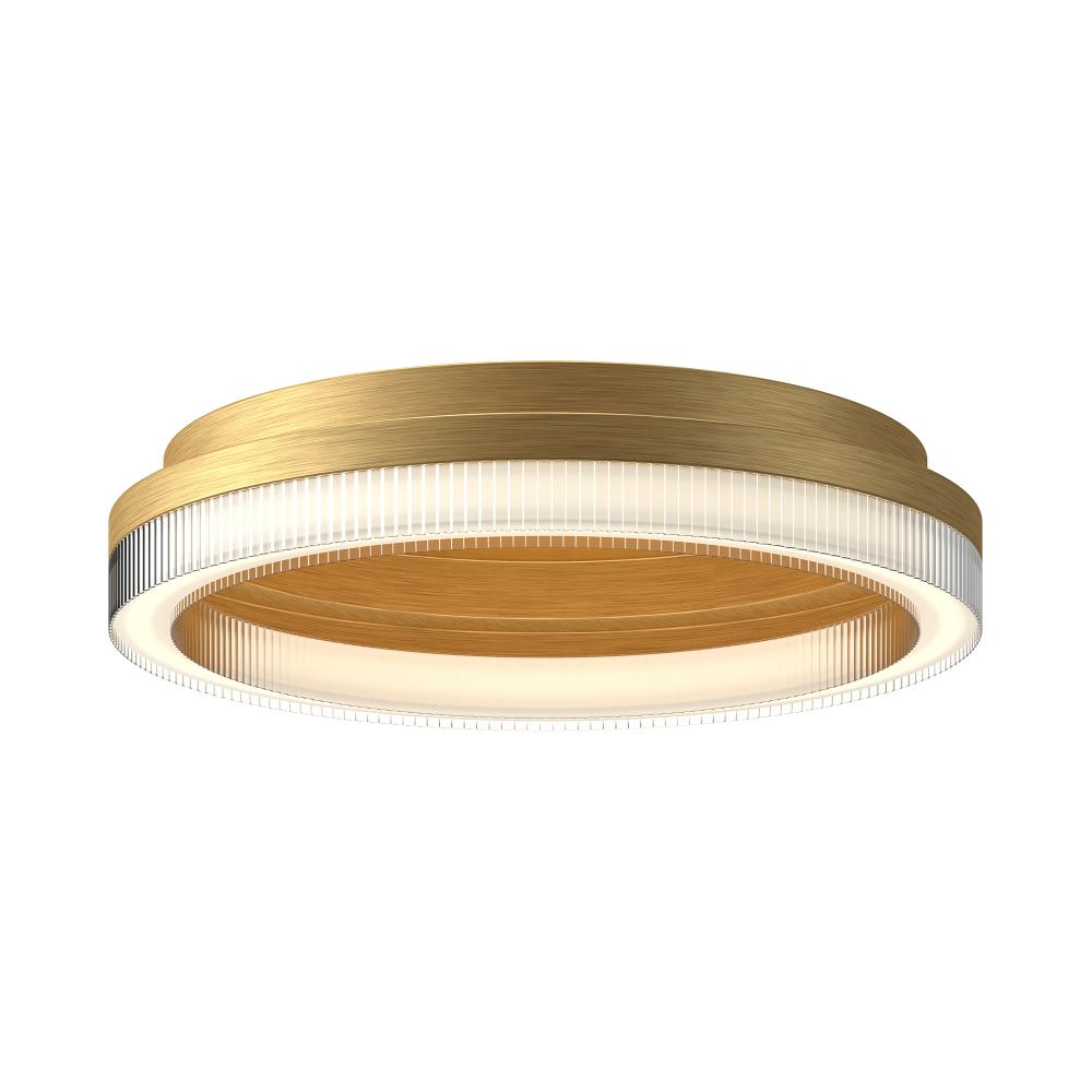 Calix 16-in Brushed Gold LED Flush Mount