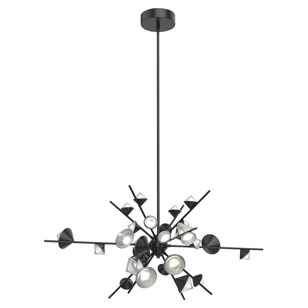 Geode 48-in Black LED Chandeliers