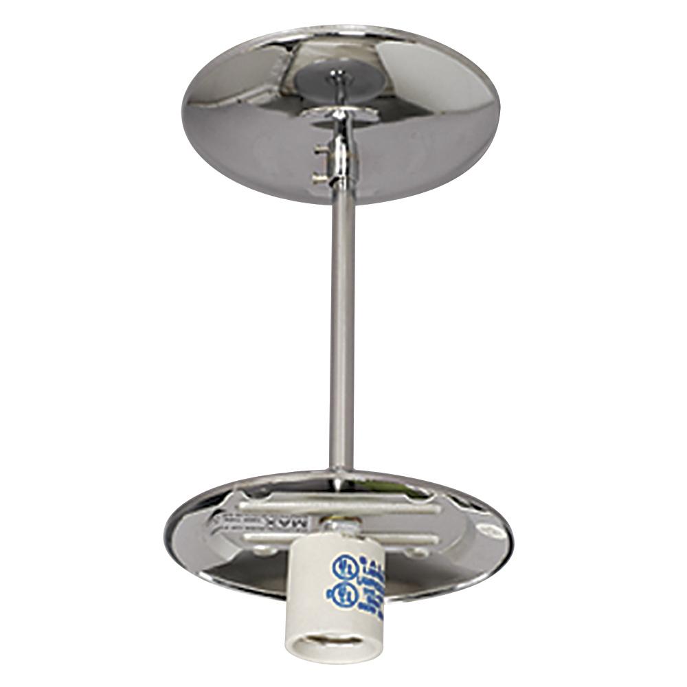 Semi-Flush Mount Light Holder - Chrome