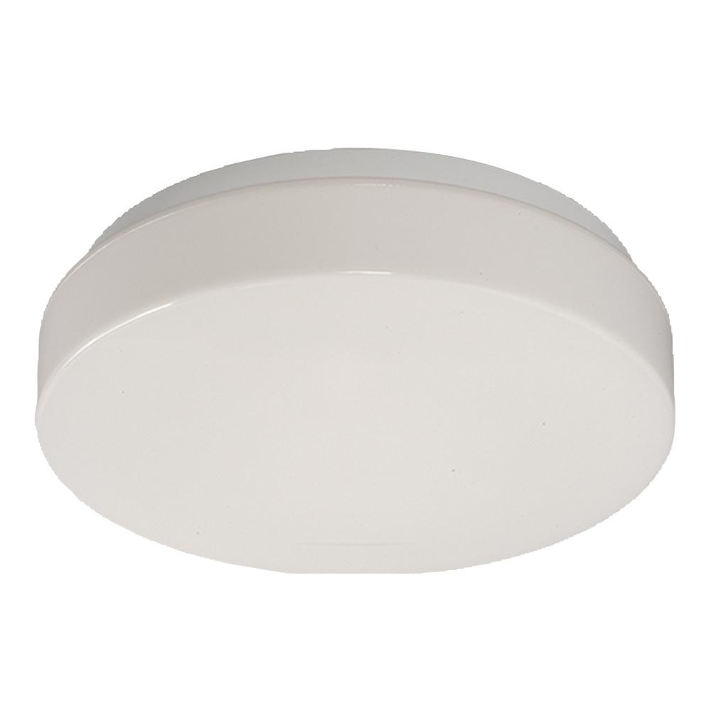 Flush Mount Ceiling Light or Wall Mount Fixture - in White finish with White Acrylic Lens