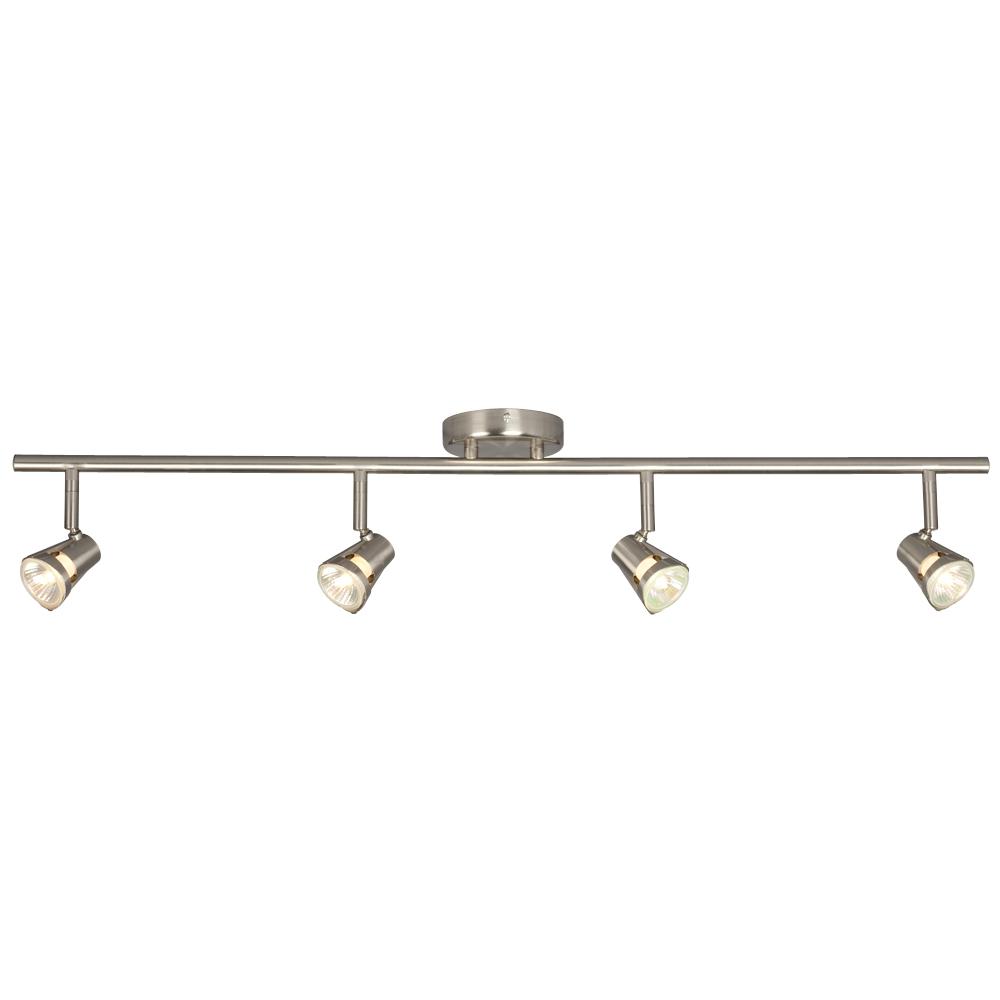 Four Light Halogen Track - Brushed Nickel