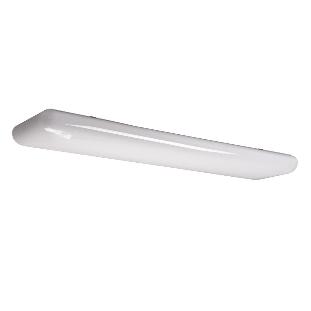 Fluorescent Two Light Cloud Light w/ White Acrylic Lens