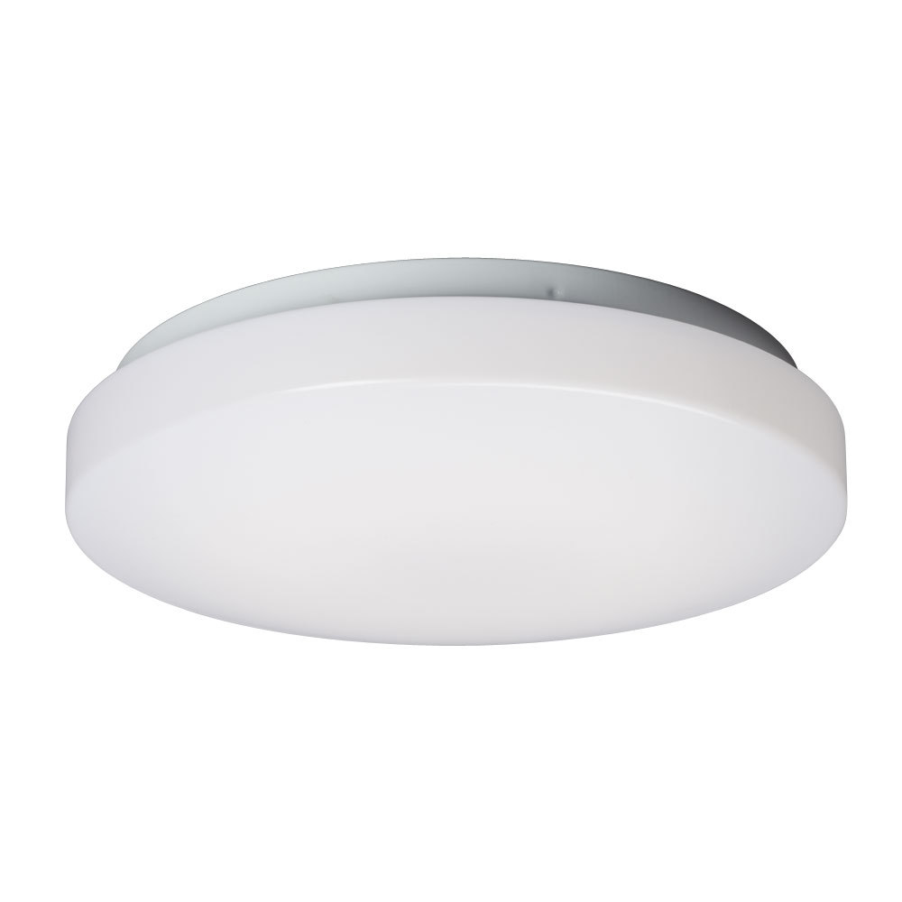 LED Flush Mount Ceiling Light or Wall Mount Fixture - in White finish with White Acrylic Lens (Dimma