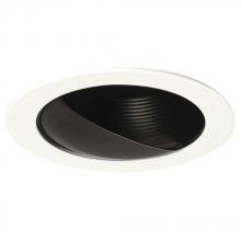 Galaxy Lighting 204BK - 4" Line Voltage Step Baffle Wall Wash Trim - Black