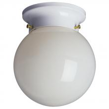 Galaxy Lighting 61035W-W - Flush Mount - White w/ White Glass Shade