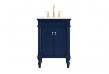  VF13024BL - 24 Inch Single Bathroom Vanity in Blue