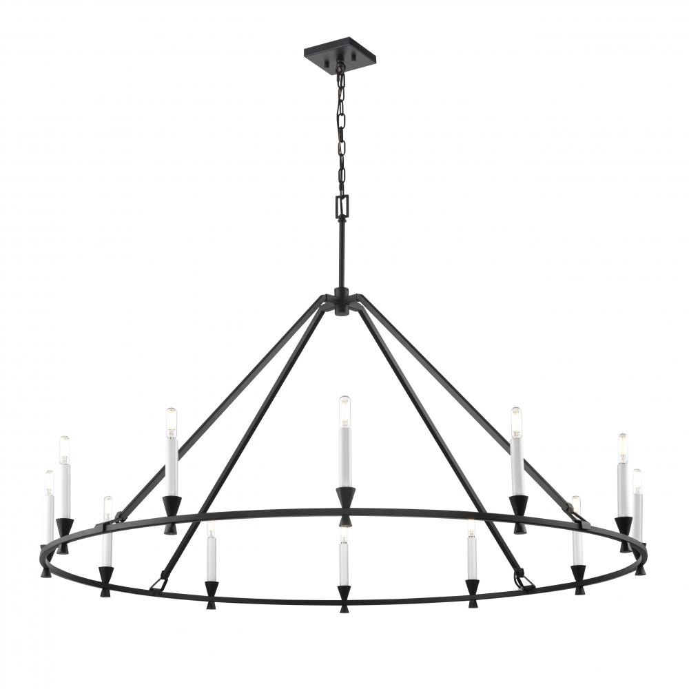 Carisbrooke 50" Chandelier, Black