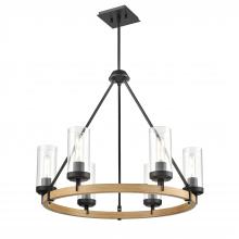 DVI DVP38626EB+NW-CL - Okanagan 6 Light Foyer Pendant