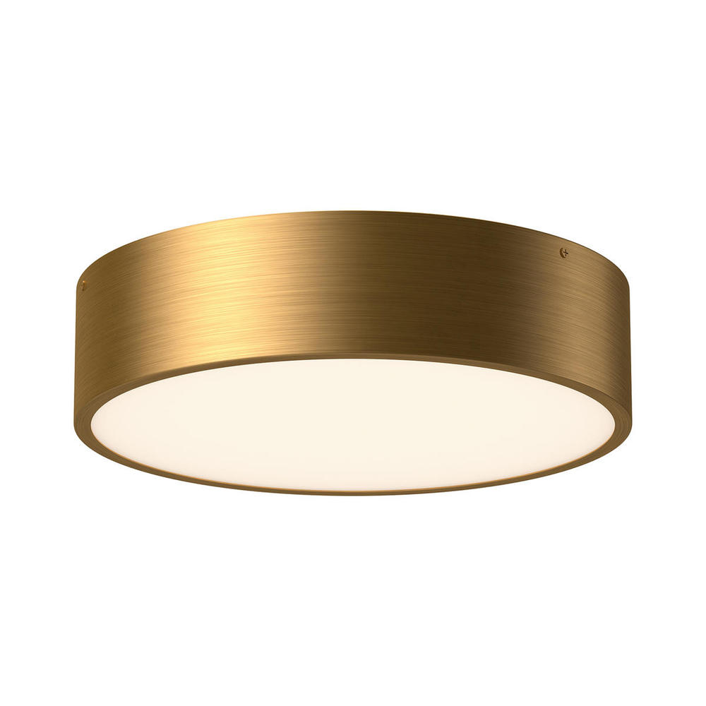 Brisbane 16-in Aged Gold 3 Lights Flush Mount