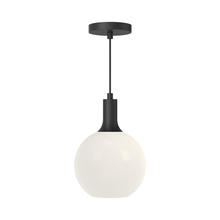 Alora Lighting PD506108MBOP - Castilla 8-in Matte Black/Opal Matte Glass 1 Light Pendant