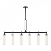 Alora Lighting LP355652UBGO - Wynwood 52-in Urban Bronze/Glossy Opal 6 Lights Linear Pendant