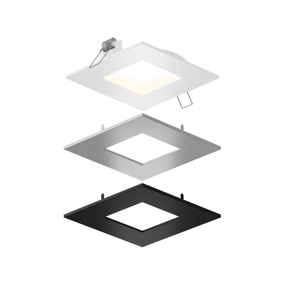 Recessed square panel light with included trims - universal 120V-347V, 0-10V dimming