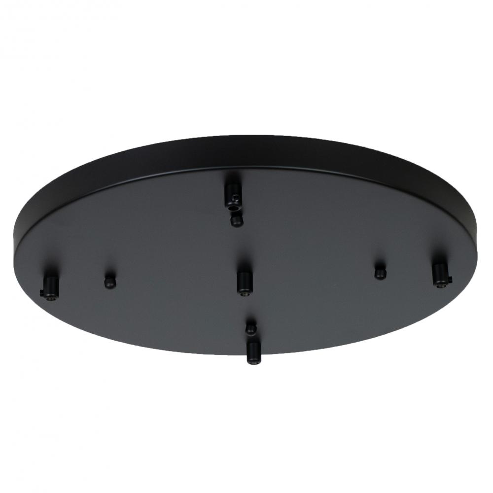 Nova - 5 Port Round Canopy in Black