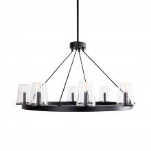 Russell Lighting CH6758/BK - Cleo - 8 Light Round Chandelier in Black