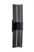 Russell Lighting EX7952/BK/CL - Slender - Exterior Up and Down Light in Black with Clear Acrylic Lenses