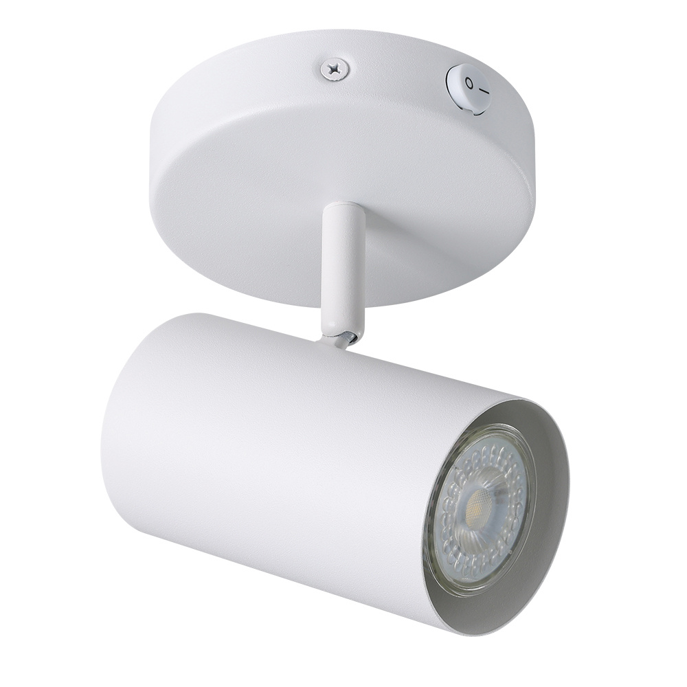 1 LT Fixed Track Light w/ White Finish & White Lamp Head