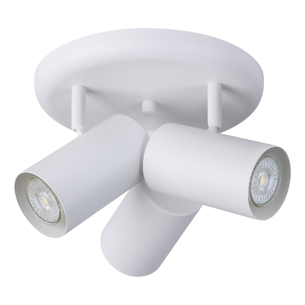 3 LT Circular Ceiling Track Light w/ White Finish