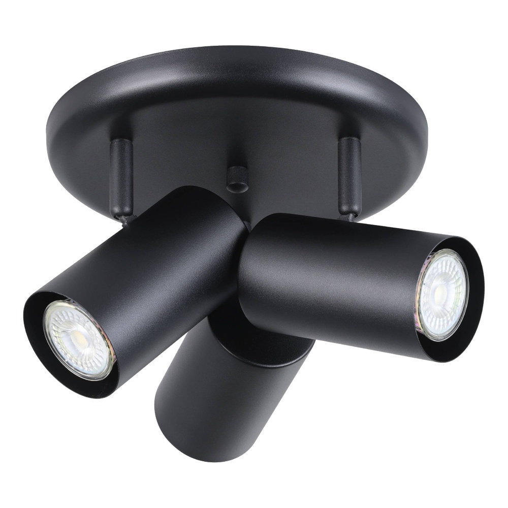 3 LT Circular Ceiling Track Light w/ Black Finish