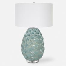  30193 - Laced Up Sea Foam Glass Table Lamp