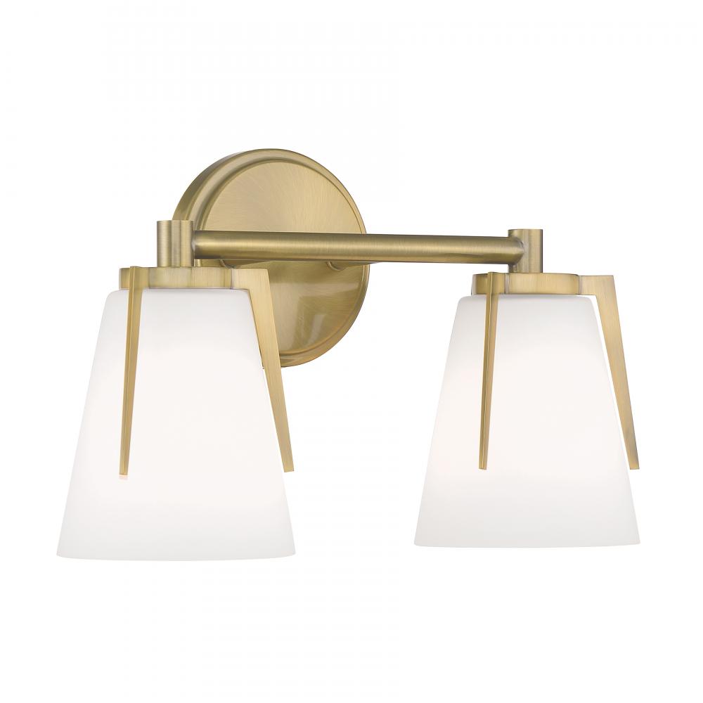 Allure 13.75'' Wide 2-Light Vanity Light - Antique Brass