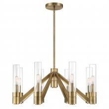 ELK Home 6518-AN-CL - Rohe 28'' Wide 8-Light Chandelier - Aged Brass